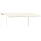  Ročno zložljiva tenda s stebrički 6x3 m krem, (20728914) | Shoptok.si