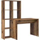 vidaXL Stol s policom Staro drvo 138.5 x 55 x 143 cm Konstruirano drvo | shoptok.hr