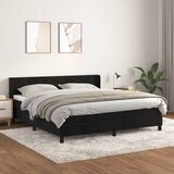  Krevet s oprugama i madracem crni 180x200 cm baršunasti | shoptok.hr
