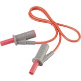 Voltcraft Visokofleksibilni varnostni merilni kabel [lamelni vtič 4 mm - lamelni vtič 4 mm] 0.5 m rdeče barve MSB-501 10 A, (20422866) | Shoptok.si