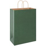  Papirnate vrećice 250 kom s ručkama zelene 32x17x44 cm | Eponuda.ba