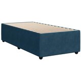 Box spring krevet s madracem plavi 90x200 cm baršunasti | shoptok.hr