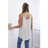 Kesi Włoski Viscose blouse with straps beige | ePonuda.com