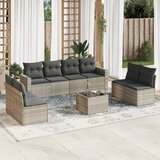vidaXL 9-dijelni set vrtnih sofa od poliratana s jastucima svjetlosivi | shoptok.hr