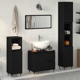  Set namještaja za kupaonicu 3 pcs Crni hrast 30 x 30 x 190 cm | shoptok.hr