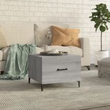  Stolić za kavu s metalnim nogama siva boja hrasta 50x50x40 cm | shoptok.hr