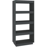 Furnova Knjižna omara za razdelitev prostora siva 60x35x135 cm borovina, (21932210) | Shoptok.si