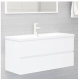  Omarica za umivalnik bela 100x38,5x45 cm iverna plošča | Shoptok.si