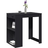 vidaXL Barska miza črna 102x70x103,5 cm inženirski les | Shoptok.si
