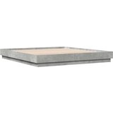  Posteljni okvir z LED diodami betonsko siv 200x200 cm, (21095341) | Shoptok.si