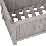 vidaXL vrtna sadilica s rešetkom siva 70x30x135 cm od masivne jelovine | shoptok.hr