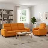  Set sofe 2 pcs Tamno žuta Tkanina - Tamnožuta 1 sjedalo + trosjed | shoptok.hr