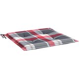 vidaXL Jastuci za vrtne stolice 6kom crveni karirani 40x40x3cm tkanina | shoptok.hr