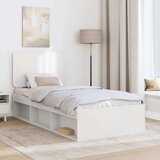  Okvir za krevet Bijelo 100 x 200 cm Čvrsto borovo drvo | shoptok.hr