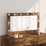 vidaXL Ogledalo za toalet Dim hrasta, srebro Drvo, staklo 80 x 45 cm | shoptok.hr