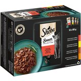 Sheba Varčno pakiranje različice v vrečkah za ohranjanje svežine 144 x 85 g - Sauce Collection (govedina; piščanec; jagnjetina; puran) | Shoptok.si