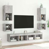 TV ormarić s LED svjetlima siva boja betona 30 x 28 5 x 30 cm | shoptok.hr