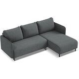Makamii temno siva raztegljiva/s prostorom za shranjevanje kotna sedežna garnitura (desni kot) luana – | Shoptok.si
