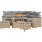  8-dijelni vrtni set sofa s jastučićima Bež poli ratan akacija 3-dijelni vrtni set za objedovanje s jastučićima Bež poli ratan a | shoptok.hr