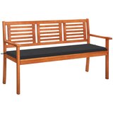  The Living Store Vrtna klop za 3 osebe z blazino 150 cm trden evkaliptus - Klop, (21479364) | Shoptok.si