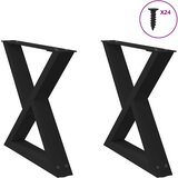 vidaXL Noge za stolić za kavu 2 kom crne 60x(42-43,3) cm čelik Cijene
