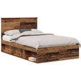  Okvir za krevet s uzglavljem Staro drvo 120 x 200 cm | shoptok.hr