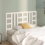 Posteljno vzglavje belo 141x4x100 cm trdna borovina, (20646990) | Shoptok.si
