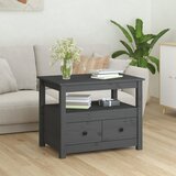  Stolić za kavu sivi 71 x 49 x 55 cm od masivne borovine | Eponuda.com