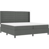  LED Box Spring Krevet Tamno siva 200 x 200 cm tkanina | shoptok.hr