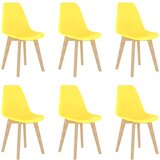 Maison Chic Jedilni stoli - Vzorci stoli 6 kosov rumena plastika A1278, (22031615) | Shoptok.si
