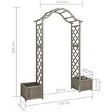 vidaXL vrtna pergola sa sadilicom siva od masivne jelovine | shoptok.hr