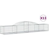  Obokane gabion košare 13 kosi 300x50x40/60 cm pocinkano železo | Shoptok.si