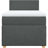 vidaXL Box spring postelja z vzmetnico temno siva 90x190 cm blago | Shoptok.si