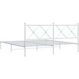 vidaXL metalni okvir za krevet s uzglavljem bijeli 180x200 cm | shoptok.hr