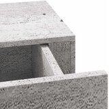  Zidne police s ladicom 2 kom boja betona 40 x 23,5 x 10 cm MDF | shoptok.hr