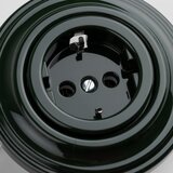  Kliklap - Retro kućna SCHUKO utičnica sa okvirom 230V/16A, zelena | Eponuda.com