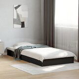 Maison Chic Posteljni okvir - Enojna postelja - Postelja za odrasle črn 90x200 cm inženirski les-J8407, (21771695) | Shoptok.si
