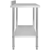 vidaXL Kuhinjski radni stol 120 x 60 x 93 cm od nehrđajućeg čelika | shoptok.hr