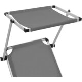  Sklopiva ležaljka s krovom od aluminija i tekstilena siva | shoptok.hr