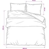  Set posteljine za poplun sivi 140 x 200 cm pamučni200x200 | shoptok.hr