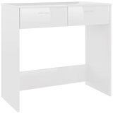 Furnova Pisalna miza visok sijaj bela 80x40x75 cm inženirski les, (21925493) | Shoptok.si