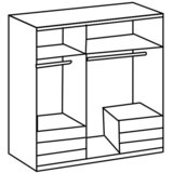 Modern Living Omara S Klasičnimi Vrati Level 36 D, Bela, Barva Hrasta | Shoptok.si