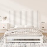  Zidno uzglavlje bijelo 159,5x3x90 cm od masivne borovine | shoptok.hr