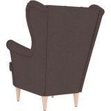  Fotelja tamno smeđa 74x84x100 cm od tkanine | shoptok.hr