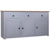 vidaXL Komoda siva 135x40x80 cm trdna borovina Panama Range Cene