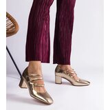 Gemre Gold pumps with decorative buckles Izida | Shoptok.si