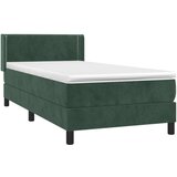 Box spring krevet s madracem tamnozeleni 80 x 200 cm baršunasti | shoptok.hr