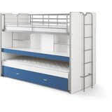 Vipack Bela/modra otroška pograd postelja z dodatnim ležiščem s prostorom za shranjevanje z letvenim dnom 90x200 cm Bonny – u