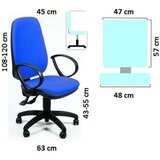  Uredska stolica Unisit Sincro Tete Plava | shoptok.hr