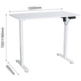 Mömax dvižna pisalna miza emil 2, bela, 120x60 | Shoptok.si